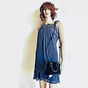 β€οΈBlack Faux Pony Hair Mini Dome Handbag